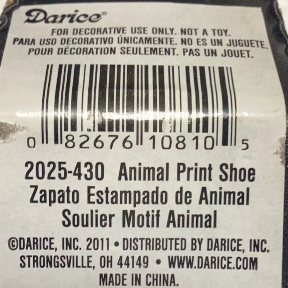 Darice Animal Print Shoe Ring Holder